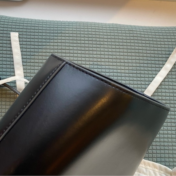 DANSE LENTE BLACK LEATHER BUCKET BAG JOHNNY GOLD HW - Picture 10 of 16